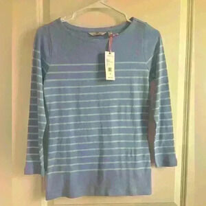 NWT Vineyard Vines Casual Striped Knit Long Sleeve  XS- Calm Water. Pima Cotton